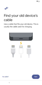 Find your older Android device cable