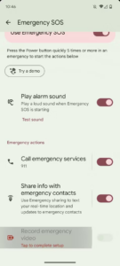 Record an emergency video