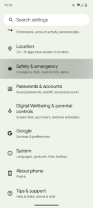 Set up Emergency SOS on Google Pixel