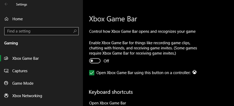 Xbox game bar disable windows