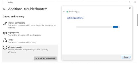 fix windows update when it's stuck in windows 10