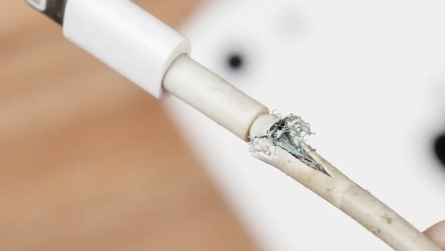 Damaged charging cable