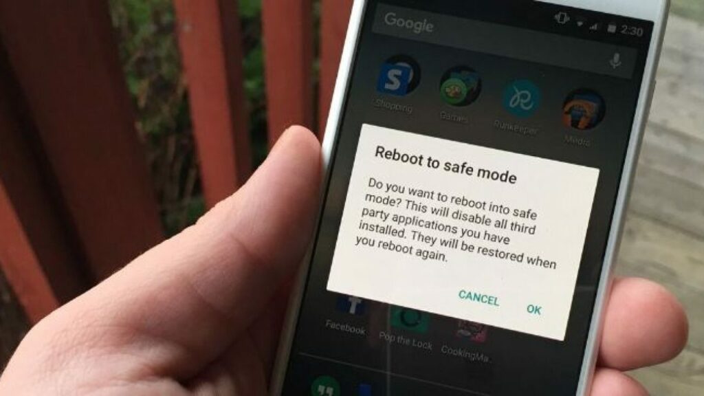safe mode on android device