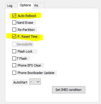 Auto Reboot and F.Reset Time